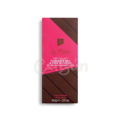 Ciocolată neagră cu boabe de cacao (minim 80% cacao) - 60 g